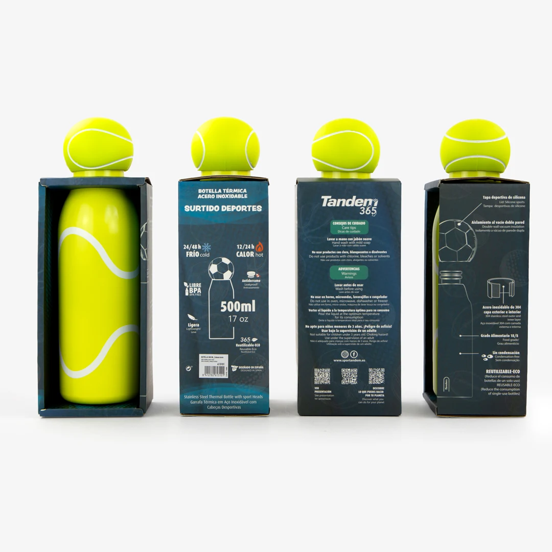 Gepersonaliseerde thermosfles Tennis Tandem 500 ml Gepersonaliseerde thermosfles Tennis Tandem 500 ml