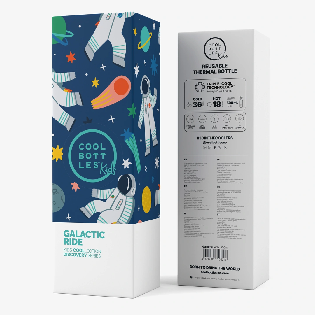 Personalisierte Thermosflasche Cool Bottles 500 ml – Galactic Ride Personalisierte Thermosflasche Cool Bottles 500 ml – Galactic Ride