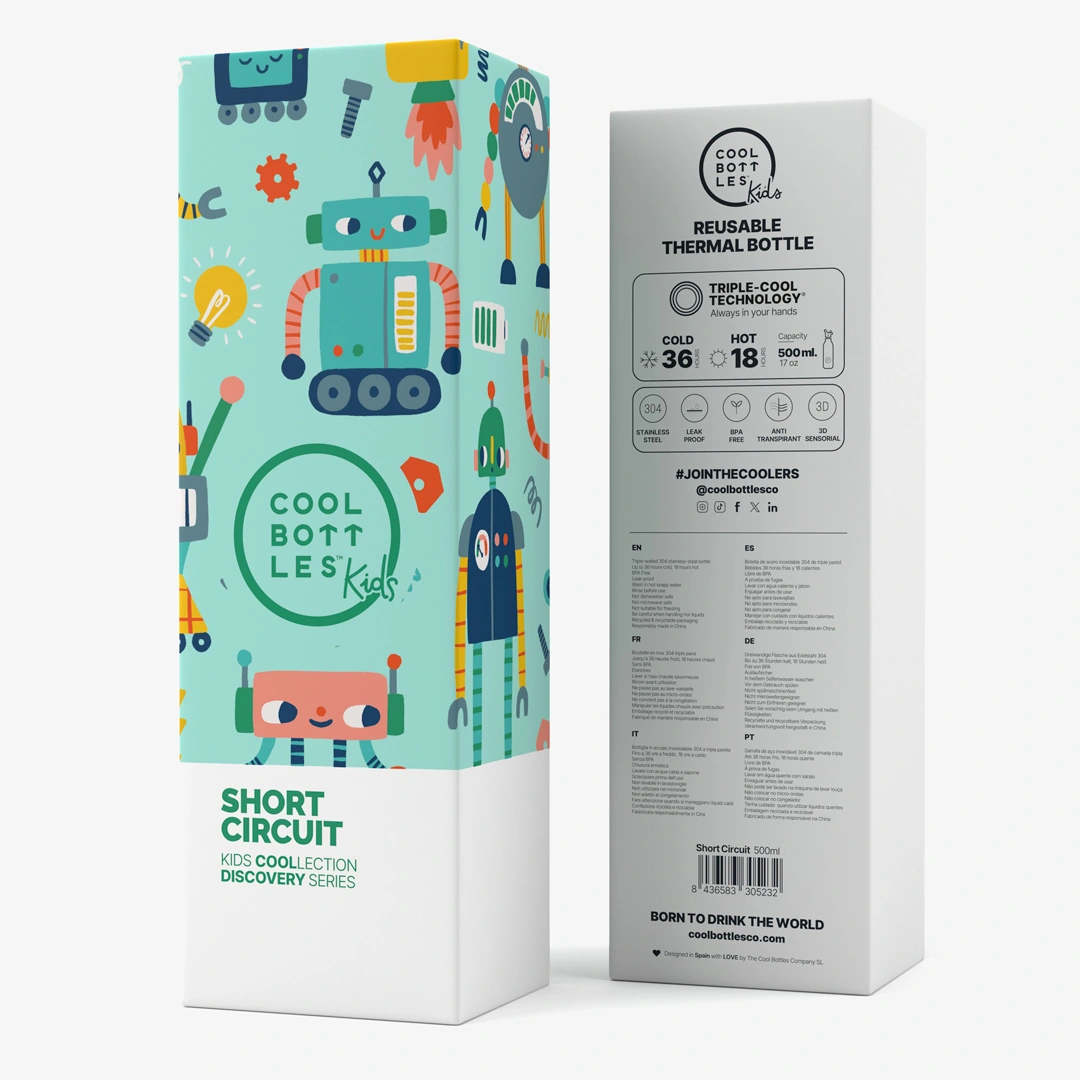 Personalisierte Thermosflasche Cool Bottles 500 ml – Short Circuit Personalisierte Thermosflasche Cool Bottles 500 ml – Short Circuit