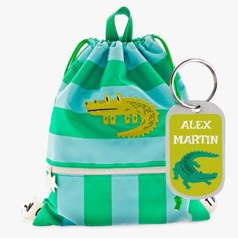 Personaliseerbare Cotton Club Croc Rock gymtas voor kinderen