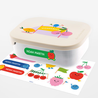 Personalised Cherry Pop stainless steel lunch box