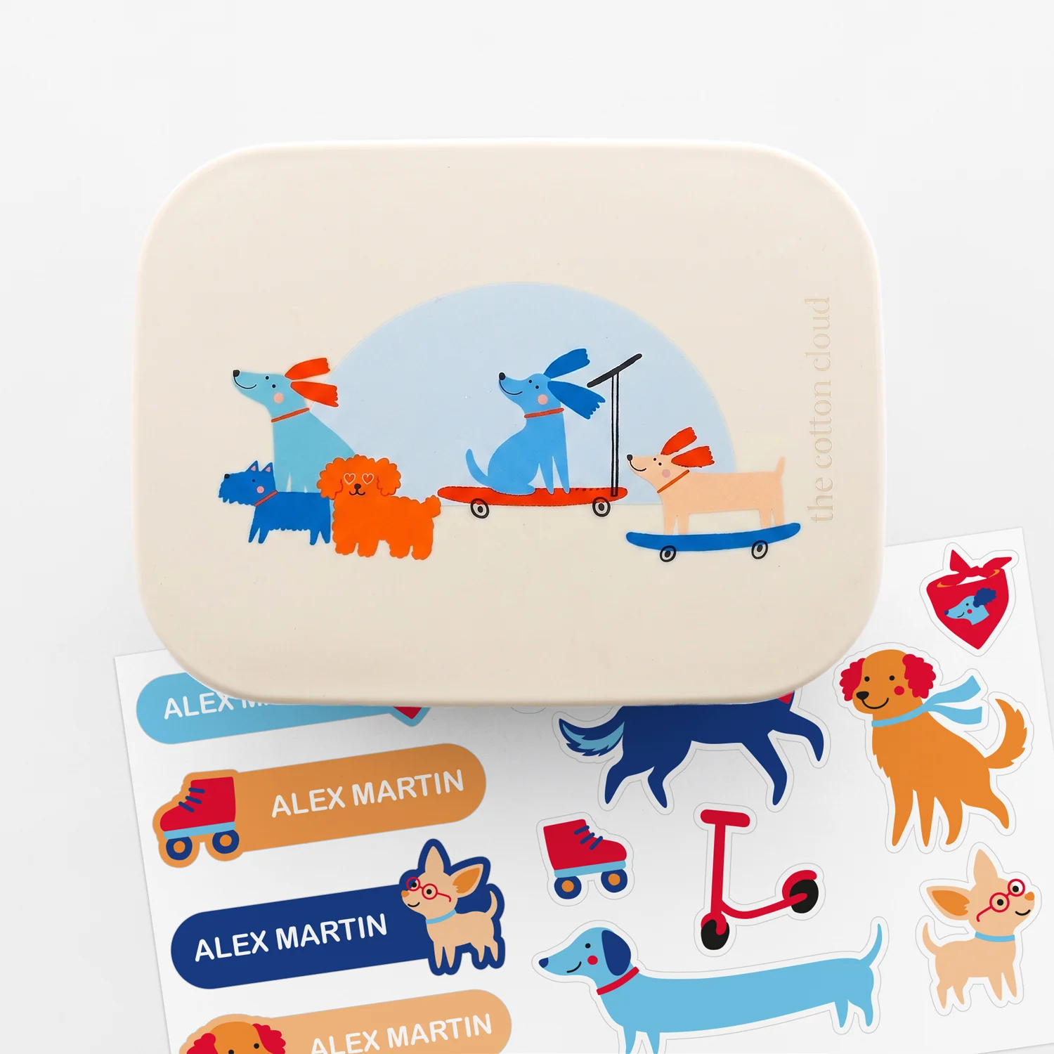 Personalised Woof Gang stainless steel lunch box