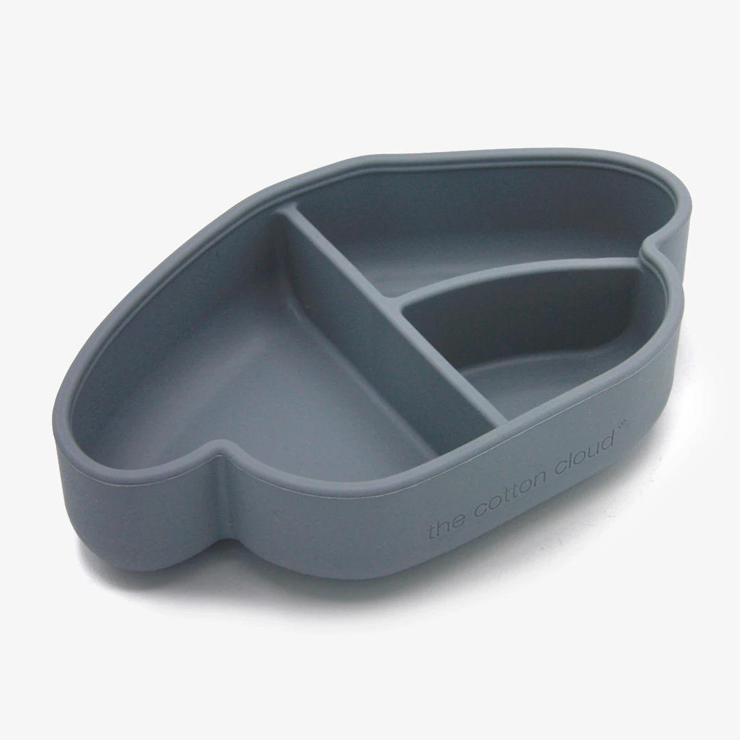 Fiambrera de silicona Milo Grey Cotton Cloud personalizada