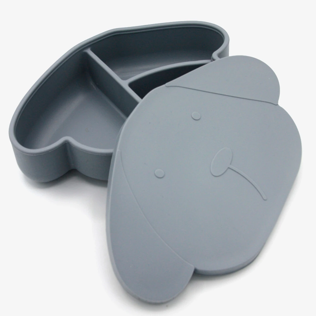 Fiambrera de silicona Milo Grey Cotton Cloud personalizada