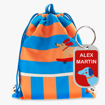 Mochila saco infantil Cotton Club Woof Gang personalizable