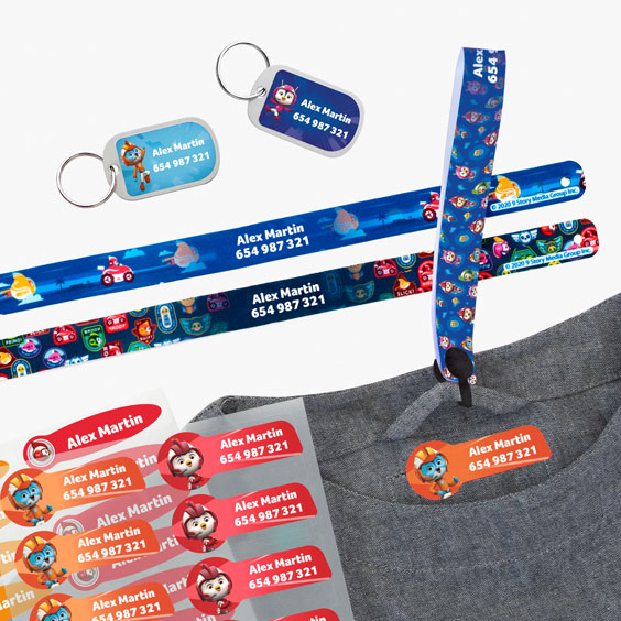 Top Wing Hanging Loops, Iron-On Labels and Tags for Backpacks