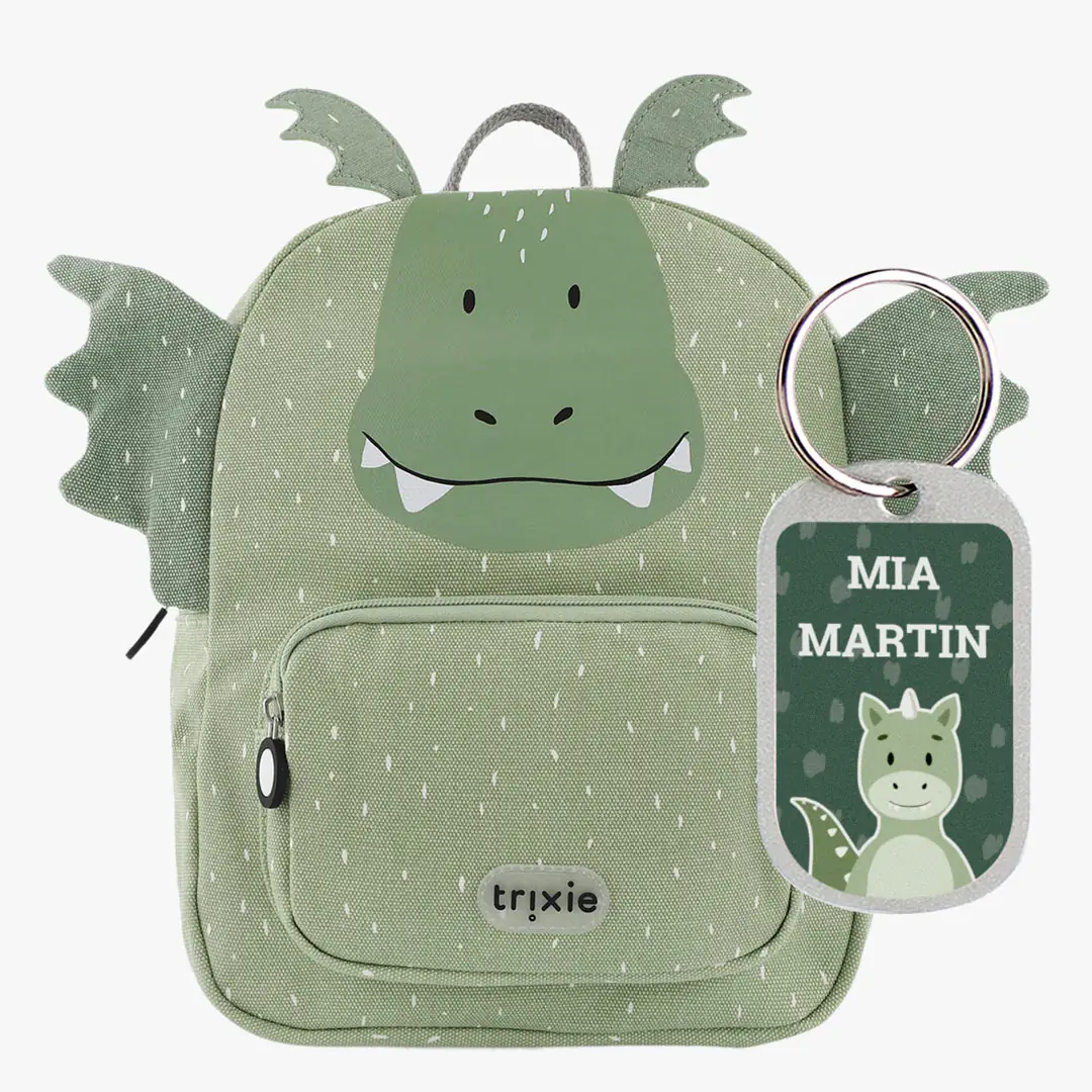 Grand sac à dos Trixie maternelle Mr. Dragon personnalisée