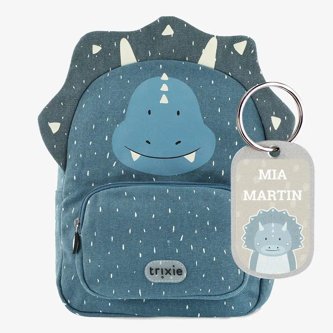 Mochila grande Mr. Triceratops Trixie personalizable