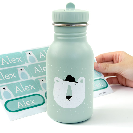 Personalisierbare Flasche Mr. Polar Bear Trixie für Kinder