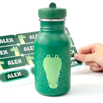 Personalisierbare Flasche Mr. Crocodile Trixie für Kinder