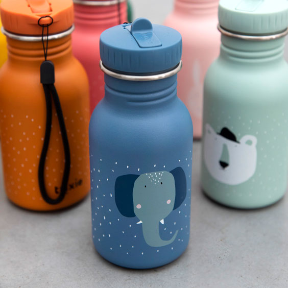 Personalisierbare Flasche Mrs. Elephant Trixie für Kinder