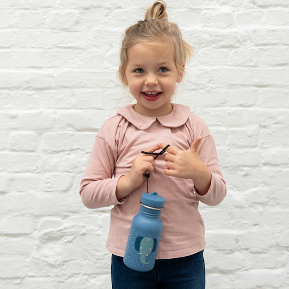 Mrs. Elephant Trixie bottiglia personalizzabile per bambini