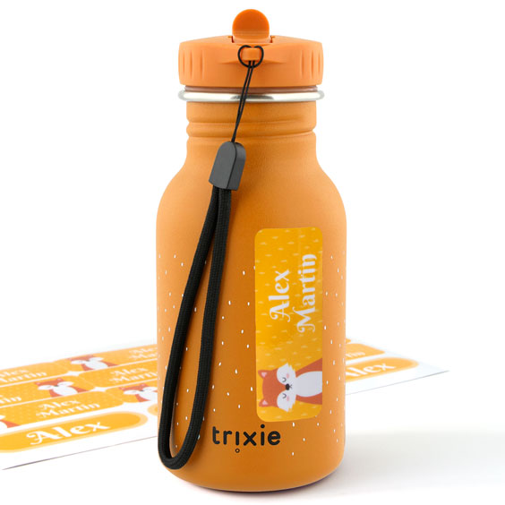 Botella Mr. Fox Trixie personalizable para niños
