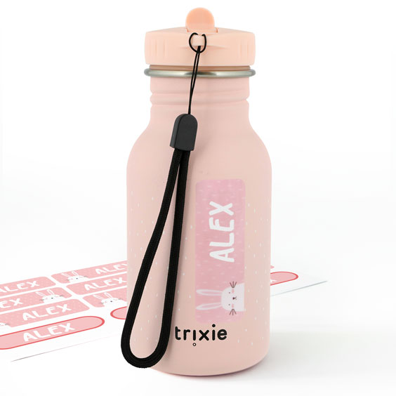 Botella Mrs. Rabbit Trixie personalizable para niños