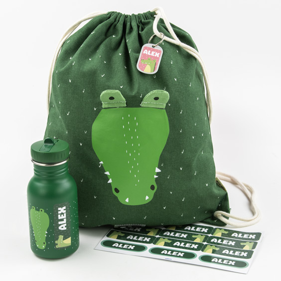 Personalized Drawstring Bag Mr. Crocodile Trixie