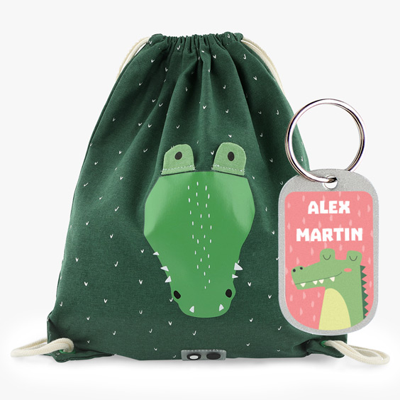 Personalized Drawstring Bag Mr. Crocodile Trixie