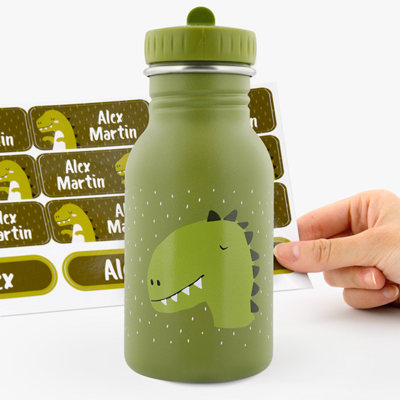 Botella Mr. Dino Trixie personalizable para niños