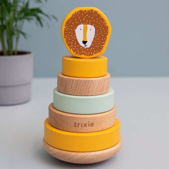 Mr. Lion Wooden Stacking Toy by Trixie