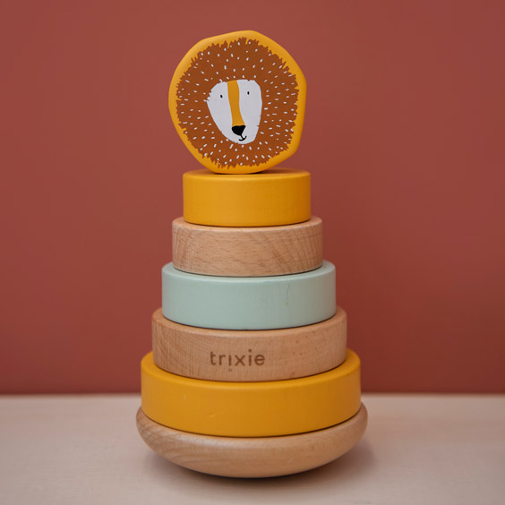 Mr. Lion Wooden Stacking Toy by Trixie