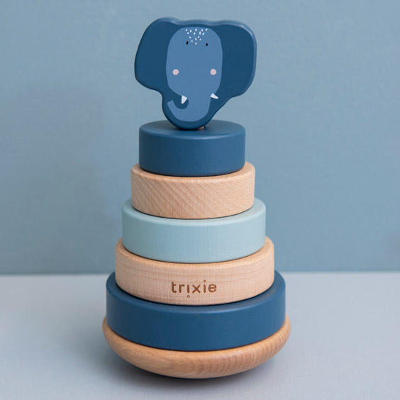 Mrs. Elephant Wooden Stacking Toy by Trixie