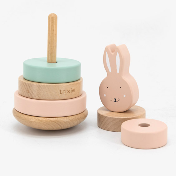Mrs. Rabbit Wooden Stacking Toy by Trixie