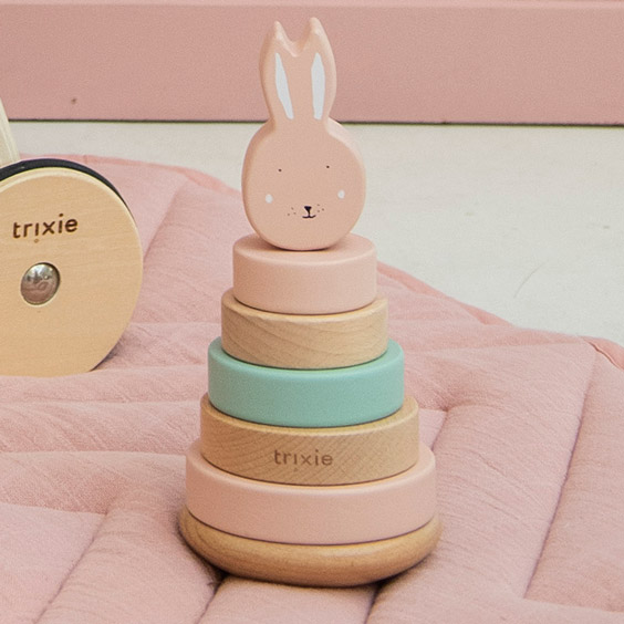 Mrs. Rabbit Wooden Stacking Toy by Trixie