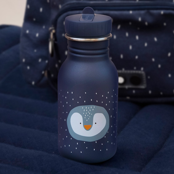 Personalisierbare Flasche Mr. Penguin von Trixie für Kinder