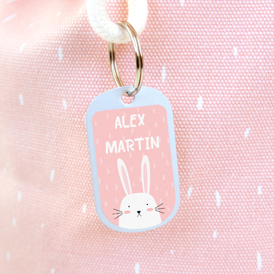 Mochila saco personalizable Mrs. Rabbit Trixie