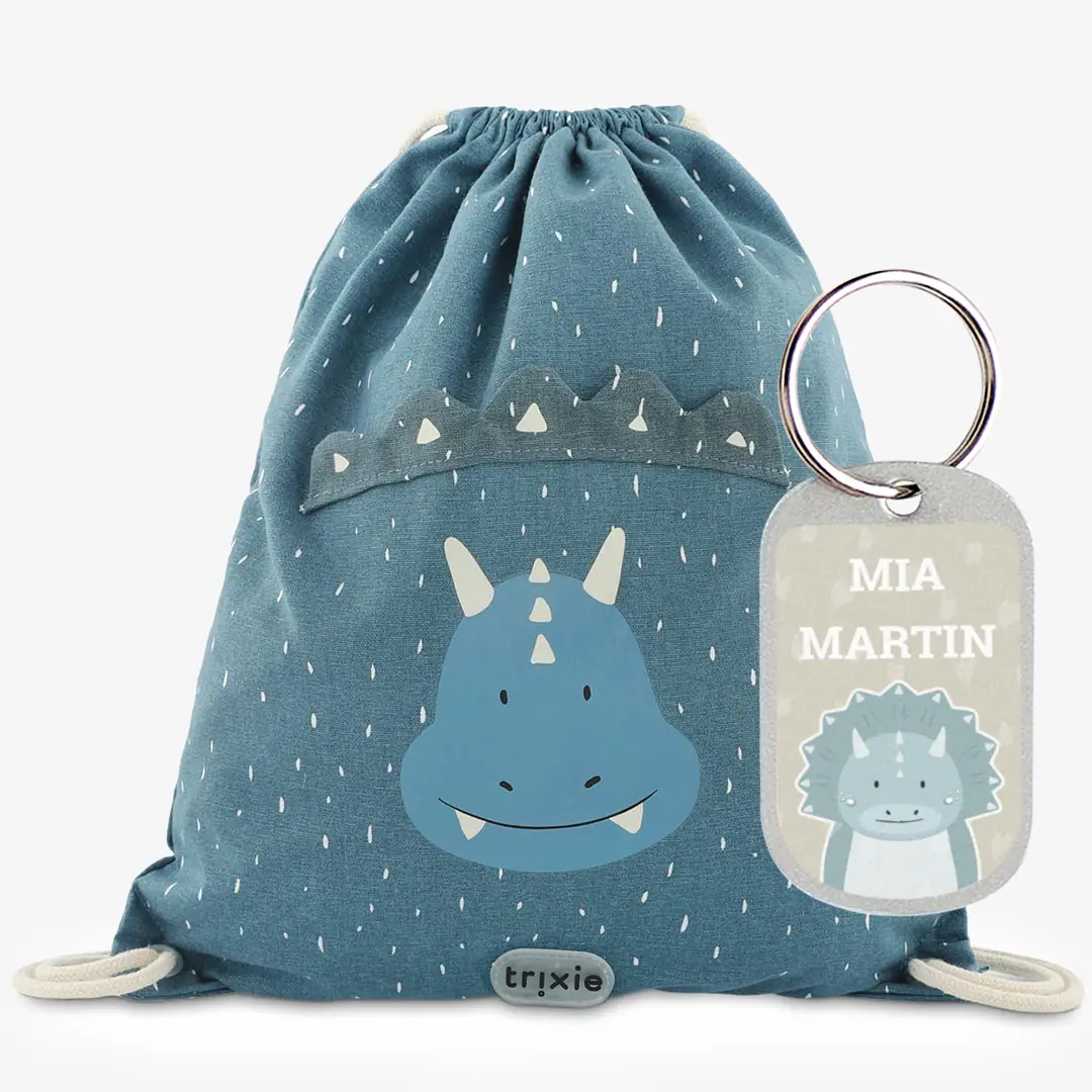 Mochila saco infantil Trixie Mr. Triceratops