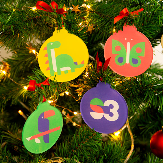 Pack de 4 bolas de Navidad del S3