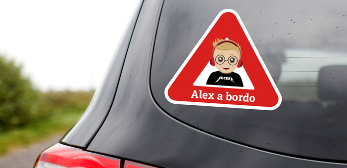 Pegatinas bebé a bordo personalizadas