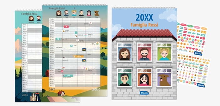 Calendario planner familiare con Twinie® 