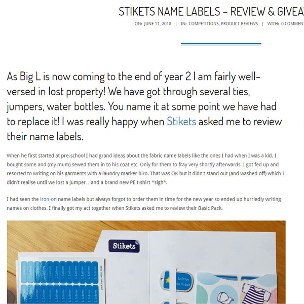 Stikets name labels – Review ...