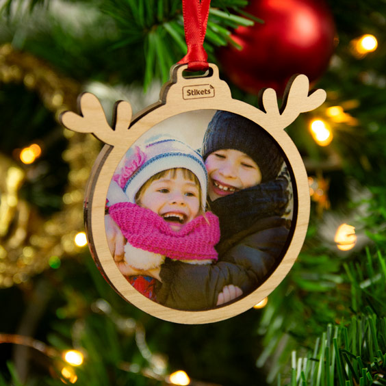 Personalised Christmas Baubles with Framed Photos
