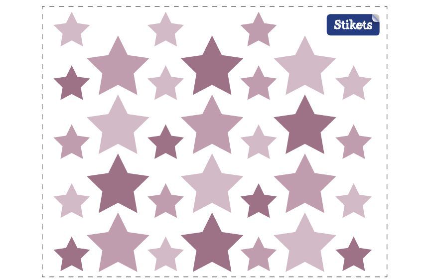 Pink stars wall stickers Stikets