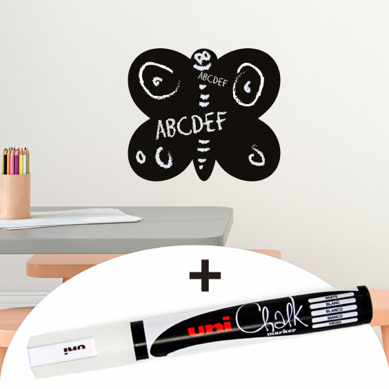 Butterfly chalkboard vinyl with marker