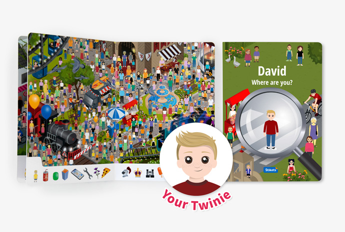 Where is My Twinie? Personalised Book by Stikets Where is My Twinie? Personalised Book by Stikets