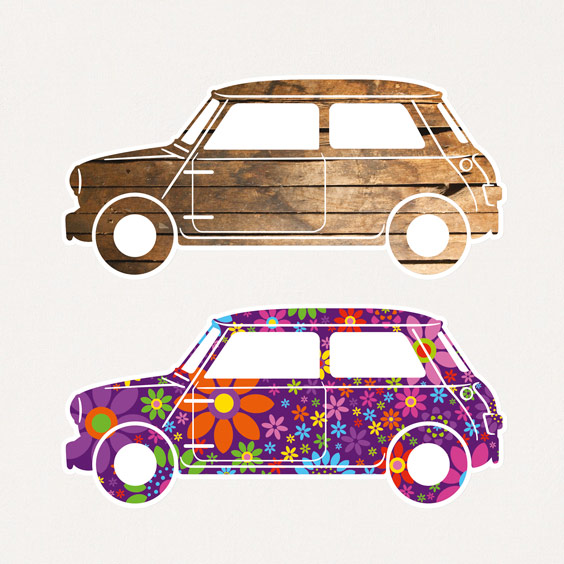 Mini Cars Wall Stickers 1