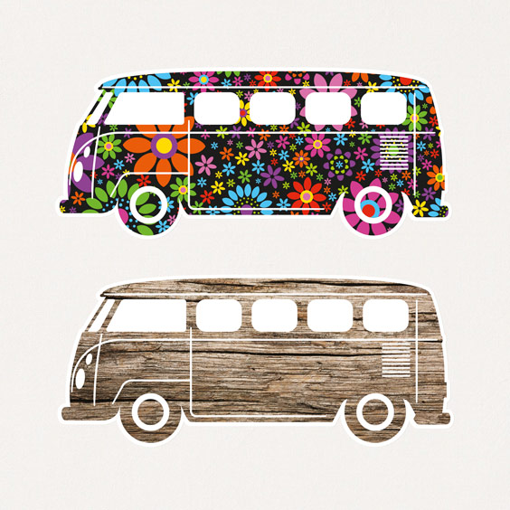 Cars Wall Decal VW Bus 1