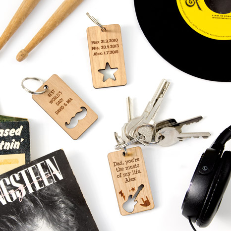 Custom Wooden Key Rings