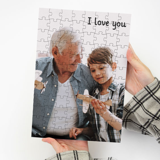 Wooden Photo Puzzle with 96 Pieces