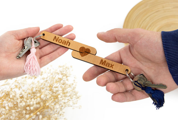 Custom Wooden Key Rings - Stikets